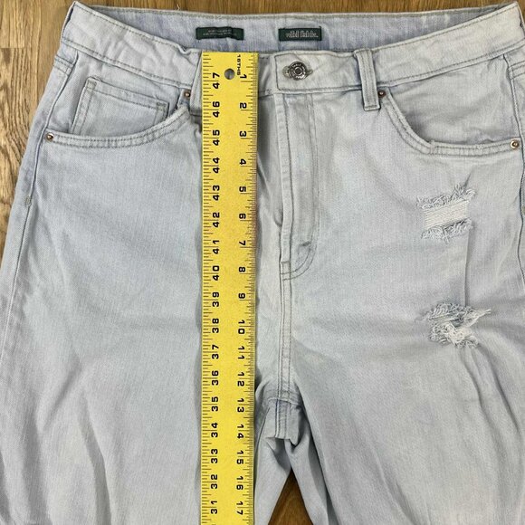 Wild Fable Highest Rise Mom Jeans Distressed Light Wash - Picture 10 of 15